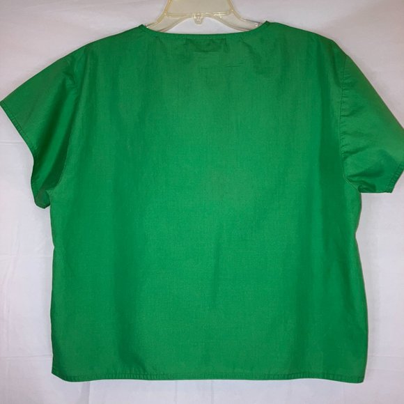 Josephine Womens Short Sleeve Tab-front Green Blouse Size 10 - Picture 7 of 12